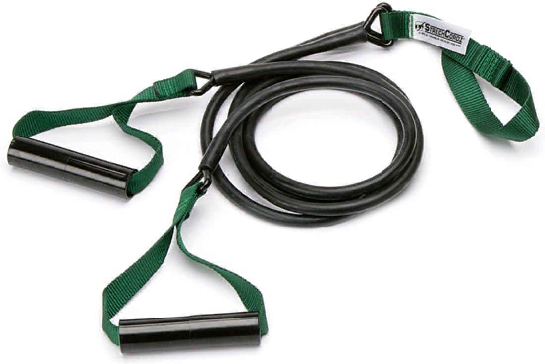 Original StrechCordz with Handles, Swimming Resistance Bands, Dryland Training, 5 Resistance Levels (Green 8-24lbs)