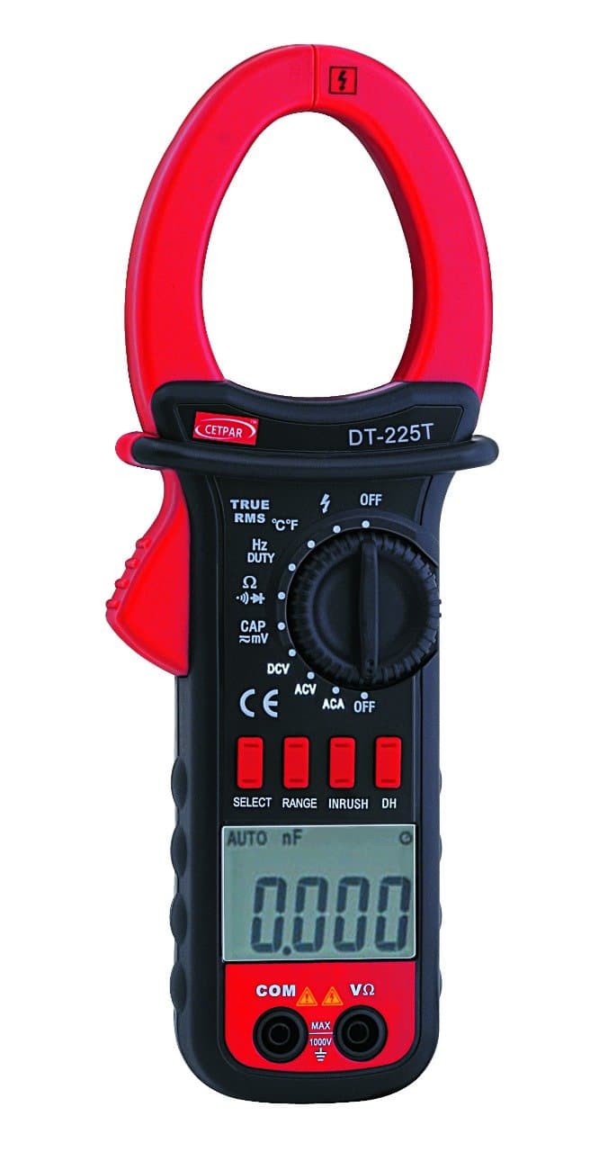 Cetpar DT-225T Digital Clamp Meter AC True RMS 3 ¾ Digit Max Display 3999