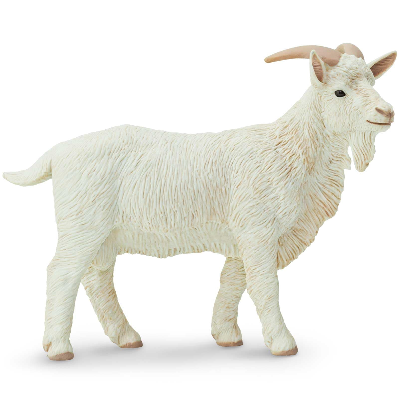Safari Ltd. S160429 Farm Billy Goat Miniature Plastic Minature, White