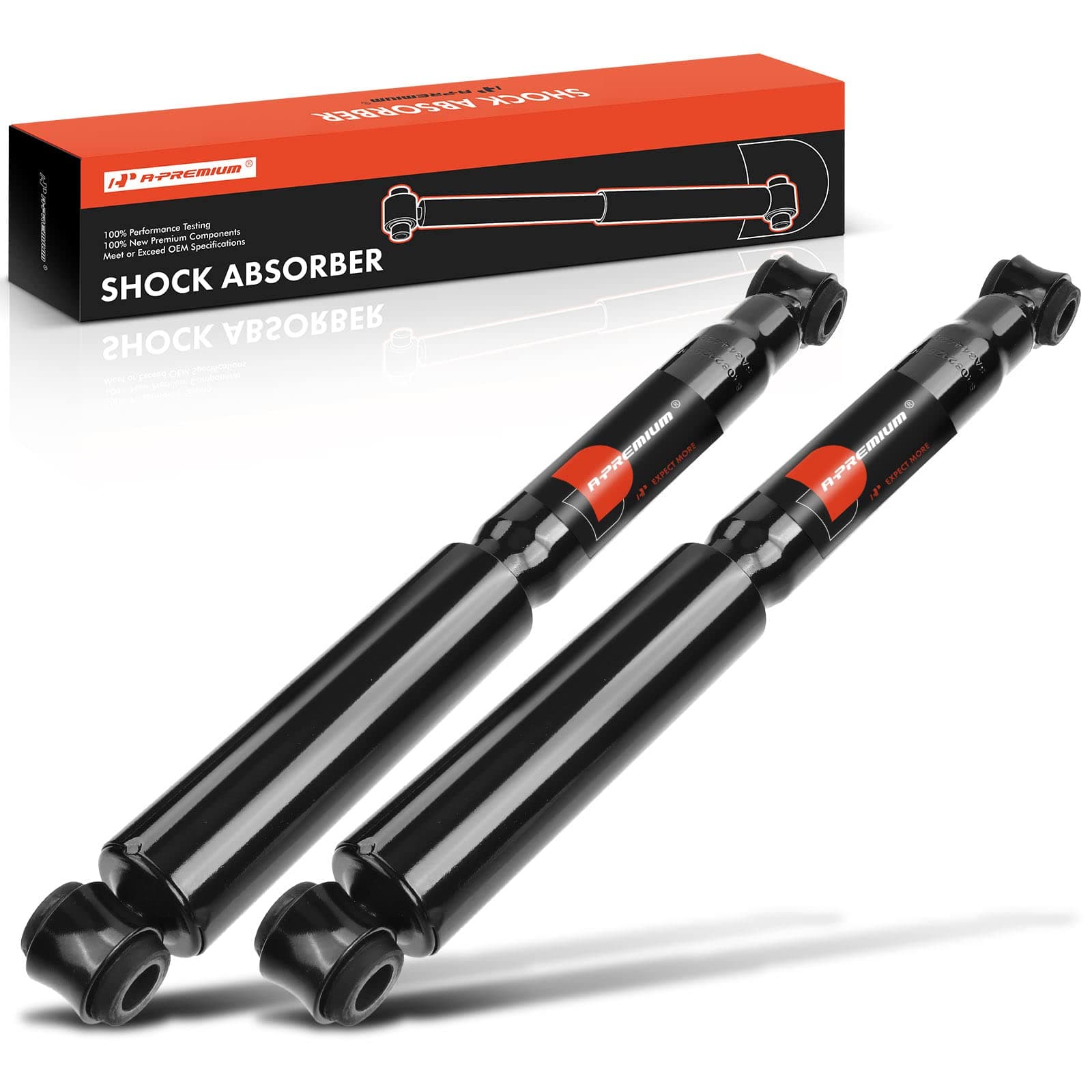 A-Premium Pair (2) Rear Shock Absorber Compatible with Toyota Tacoma 1995-2004, Land Cruiser 1988-1990, Pickup 1984-1995, 4Runner 1984-1989, Driver and Passenger Side
