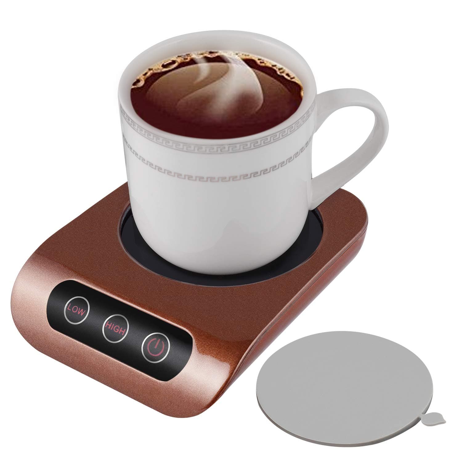 KUWAN Coffee Mug Warmer - Desktop Beverage Warmer - Electric Cup Warmer Tea Water Cocoa Milk Soup for Office Home 110V 30W Best Gift for Coffee Lovers