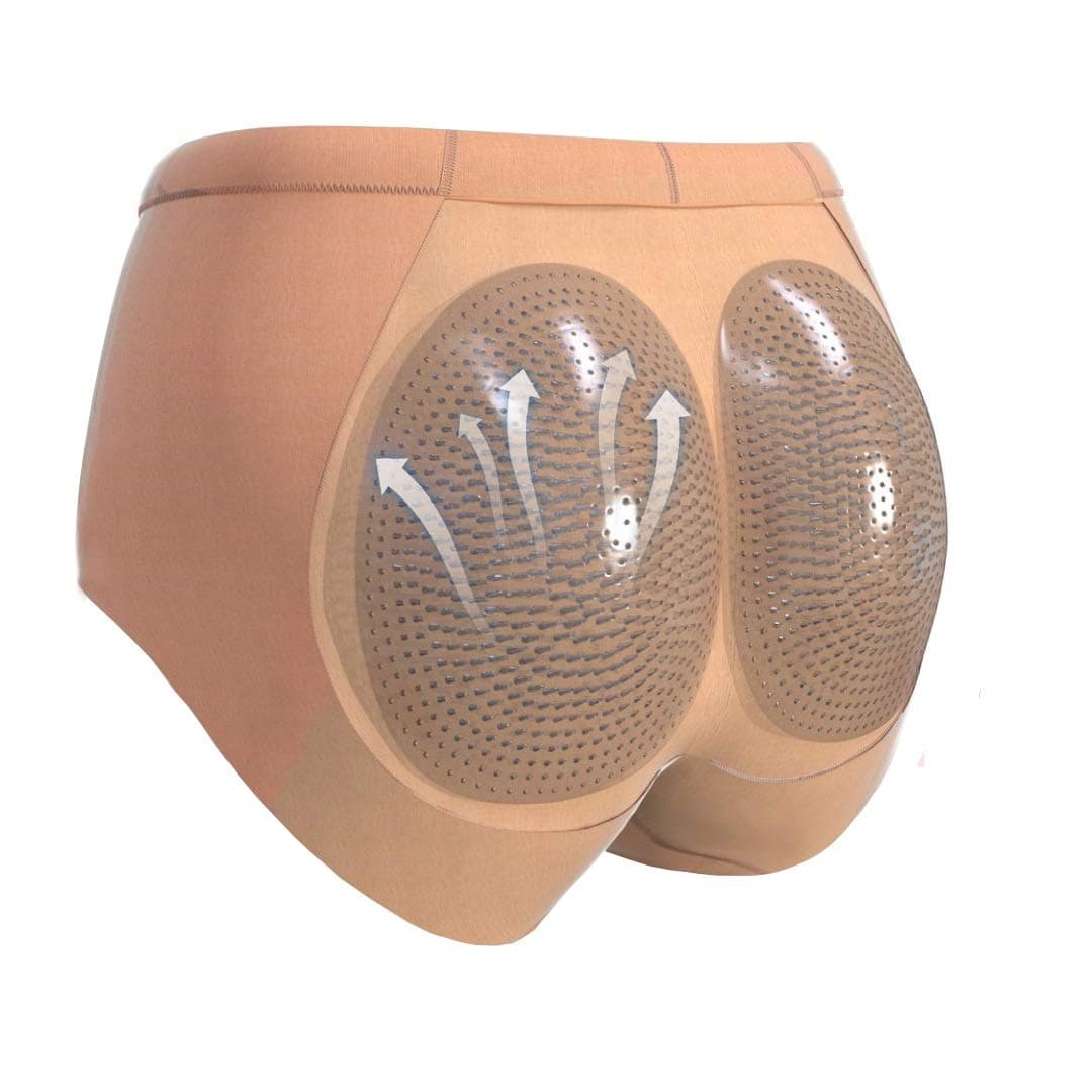 Butt Lifter Padded Panty for Bigger Rounder & Lifted Butt, Hip Enhancer Panties for Women, with Lightweight and Breathable Silicone Pad (S, 1cm Pads)