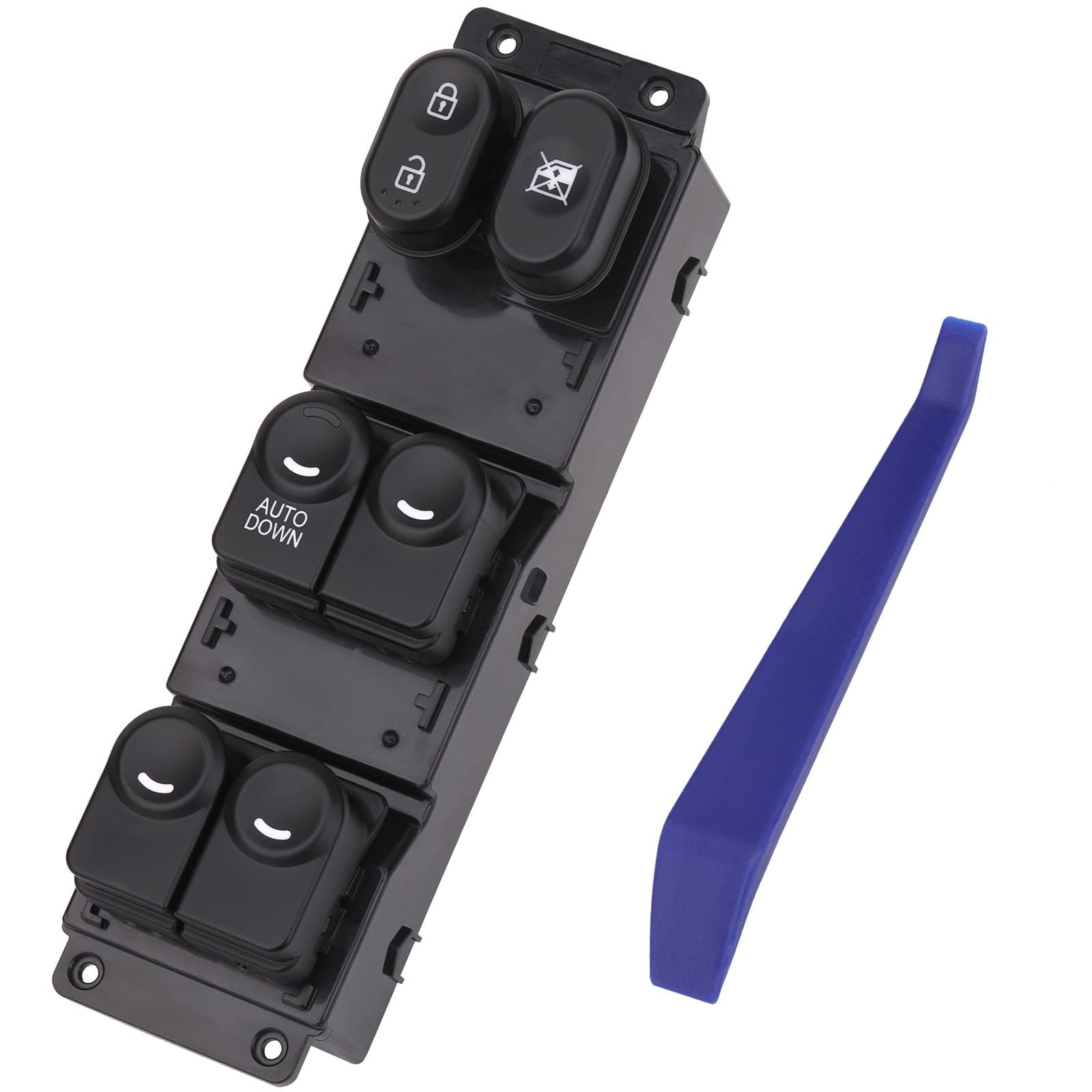 Obaee Master Window Switch Power Control Button Front Left Driver Side Compatible with 2011 2012 2013 2014 2015 2016 2017 Hyundai Accent, Replacement OEM 93570AP1R101, 93570-1R111, 1 Auto, 16 Pins