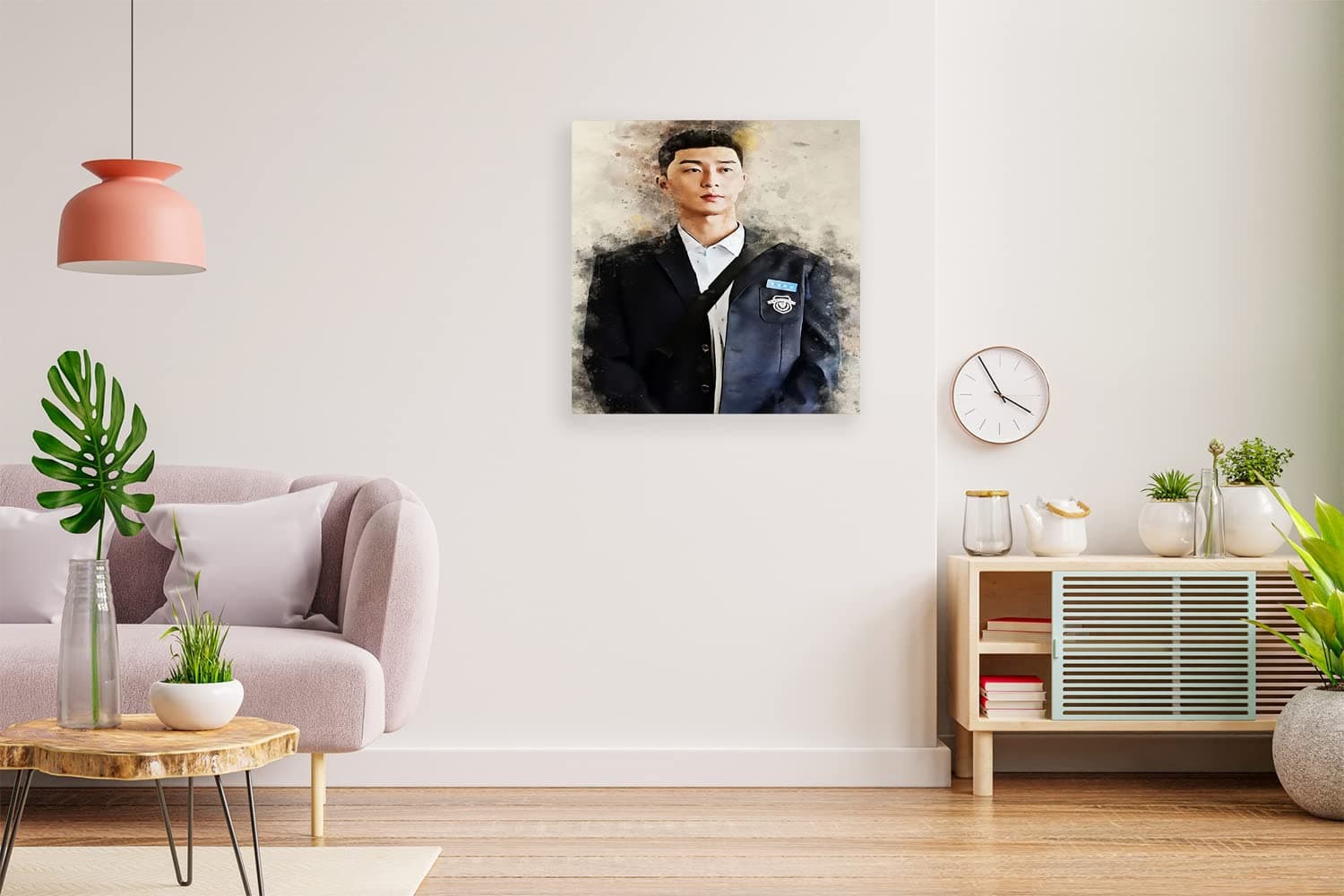 XtremeSkins Designs Print Wooden Framed Canvas Wall Art Decoration Poster (14x14 Inch) - Park Seo joon