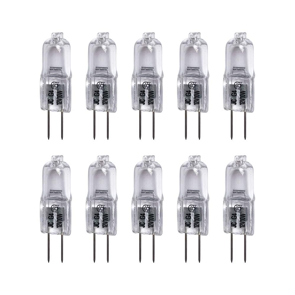 VSTAR 10 Watt T3 G4 Base 12 Volt 2500 Hours Light Bulb 10W 12V 2800K Landscape,10 Pack