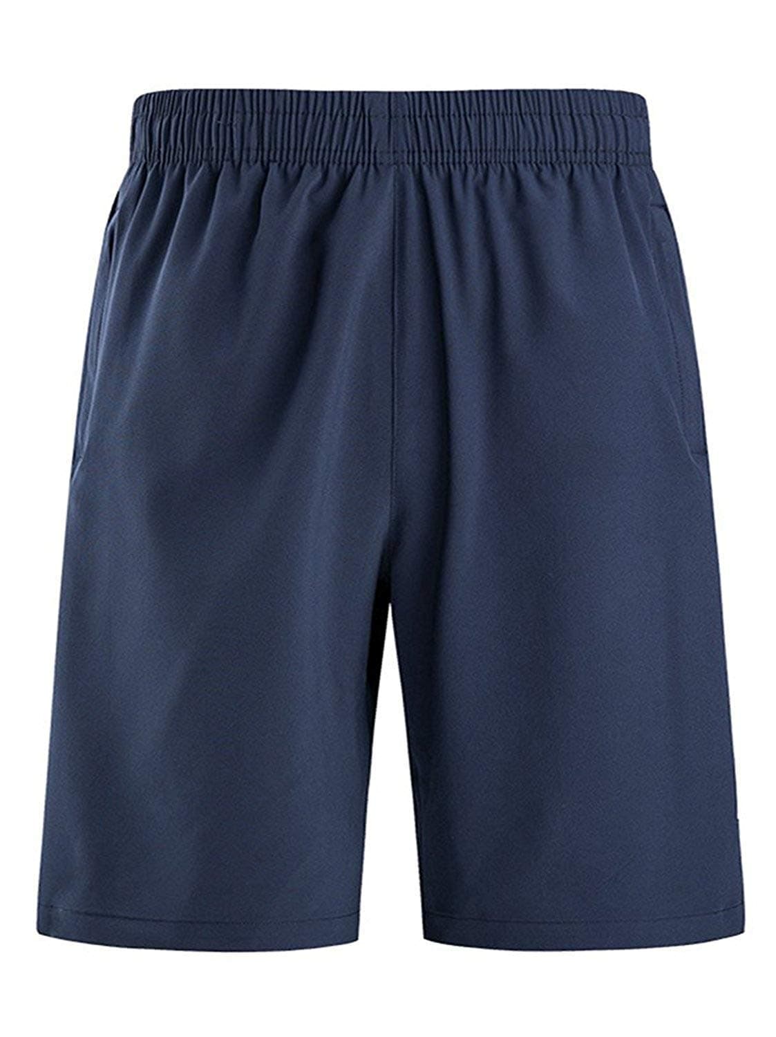 Men's Running Workout Training Shorts Quick Dry Lightweight Athletic Shorts with Zipper Pockets