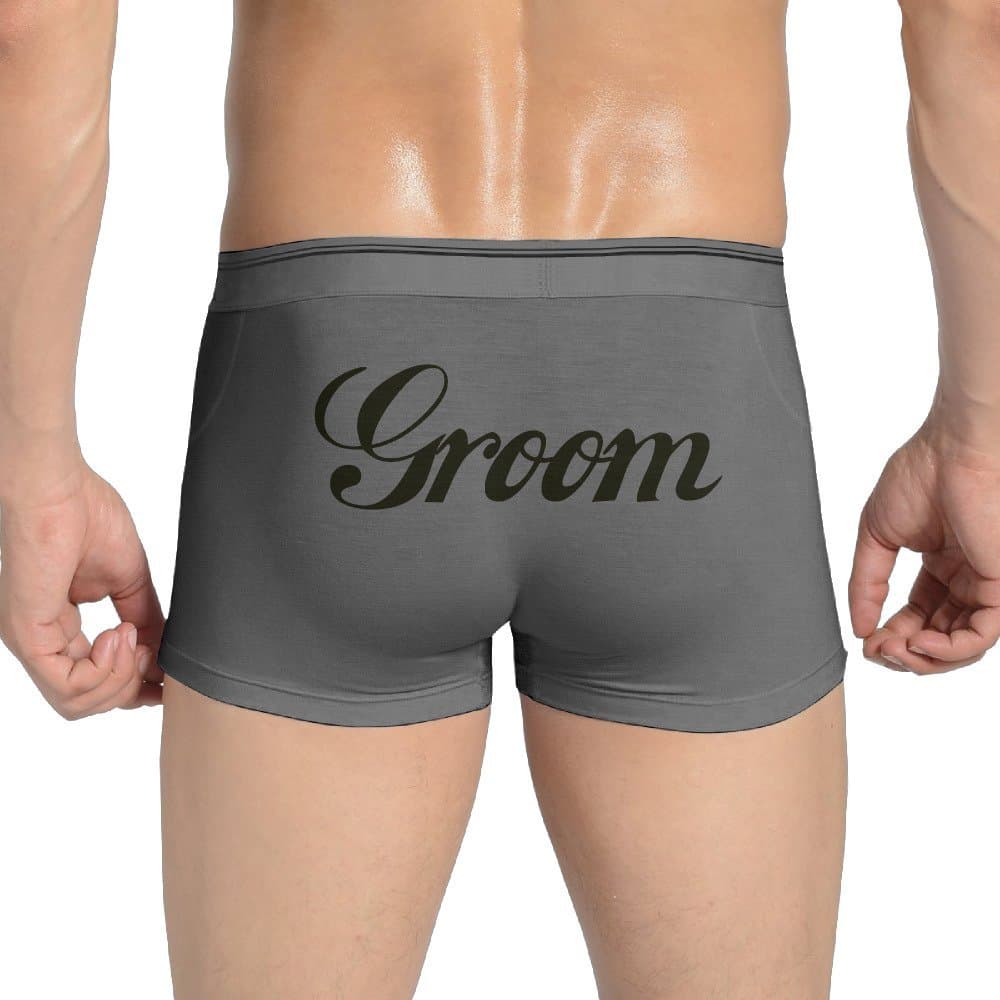 Kstephinegm Groom Wedding Marriage Matching Couple Men's Low-Rise Brief Underwear