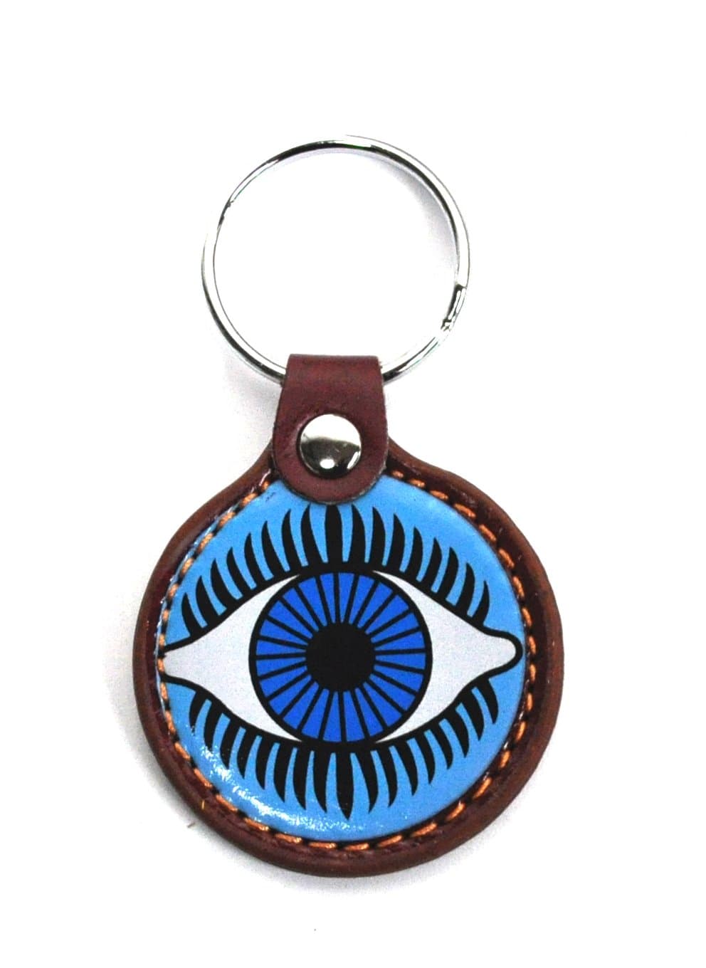 Light Blue Eye Keyring/Keychain - Novelty Key Fob