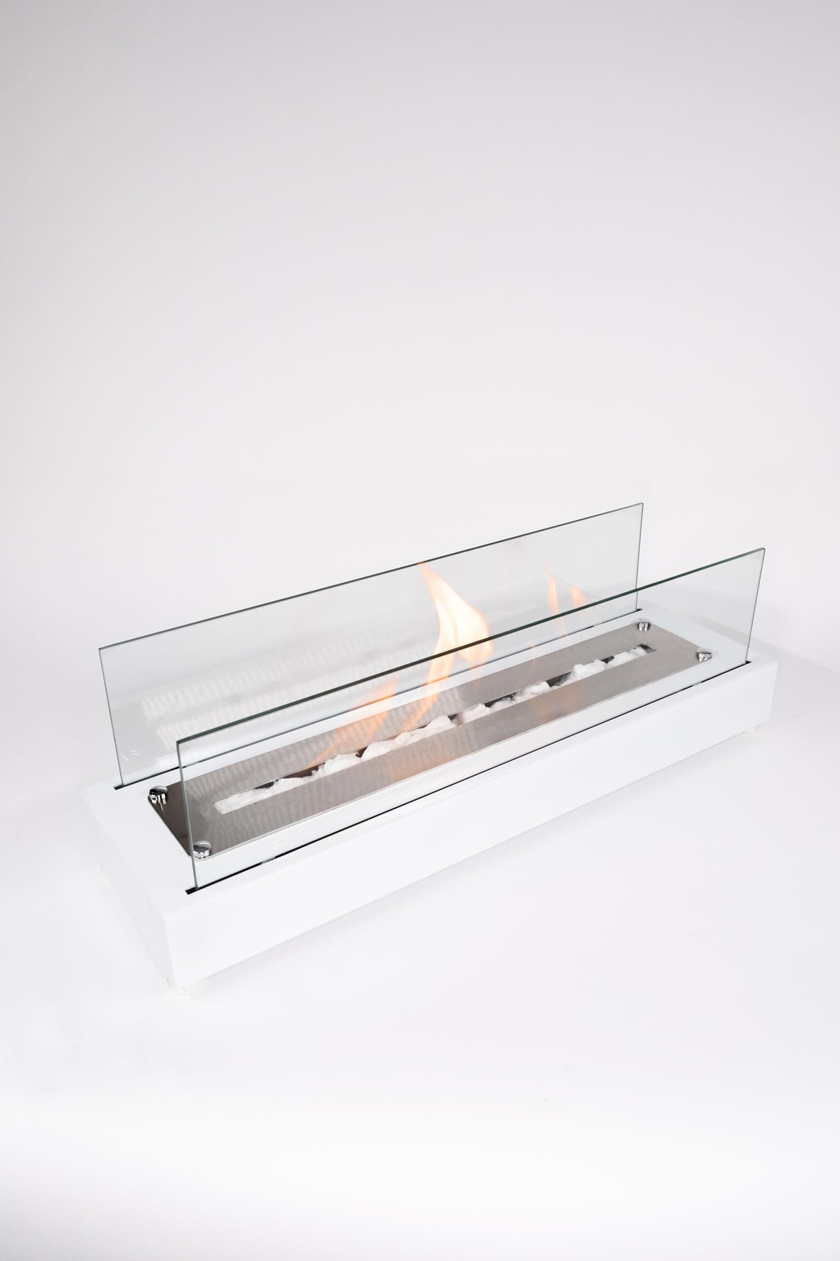 TriHome (トライホーム) 卓上ファイヤーピット より安全なステンレススチールテーブル暖炉 ポータブルテーブルトップファイヤーピットボウル パティオ&裏庭装飾 バイオエタノール暖炉 アウトドア 新築祝い M ホワイト