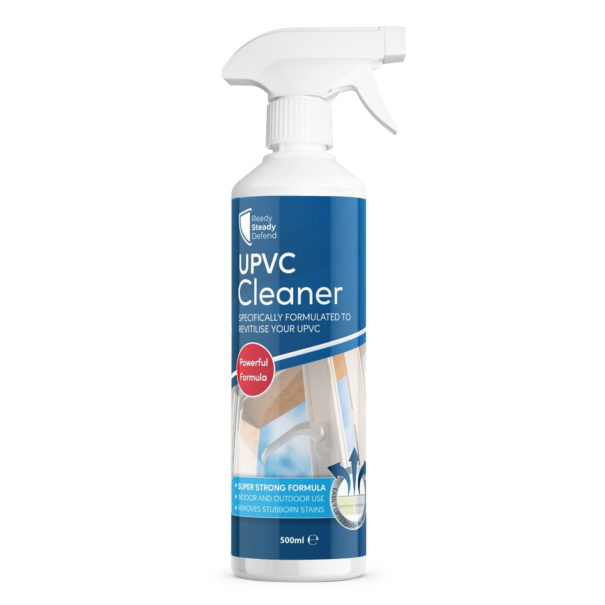 UPVC Cleaner and PVC Cleaner for Windows and Doors - 500ml Window Spray, PVC Spray, Effective UPVC Cleaning Solution for Conservatories and All Plastic Surfaces