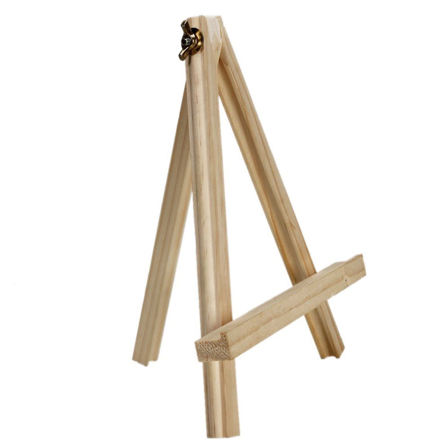 Cettkowns Portable 9" Wood Tripod Tabletop Display Easel for Artist Painting, Sketching, Displaying Photos, Decorative Plates and More