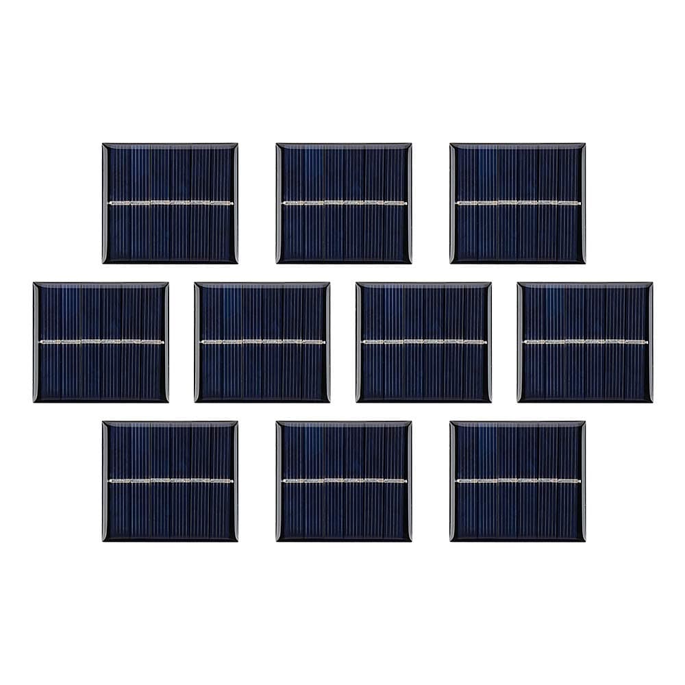 SUNYIMA 10Pcs 3V 120mA Micro Solar Panels Cells DIY Solar Epoxy Plate Electric Toy Materials Photovoltaic Cells Charger 60mmx55mm/2.36"x2.16"