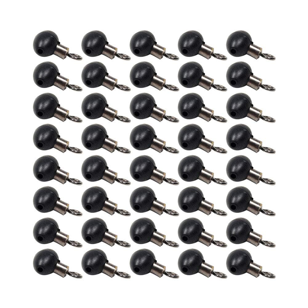 ValianhAgenValianhAgen Fishing Rolling Swivels Accessories,10/20/30/40Pcs Fishing Tackle Zip Slider Beads Swivels Pulley Clip Line Rigs Black 40pcs