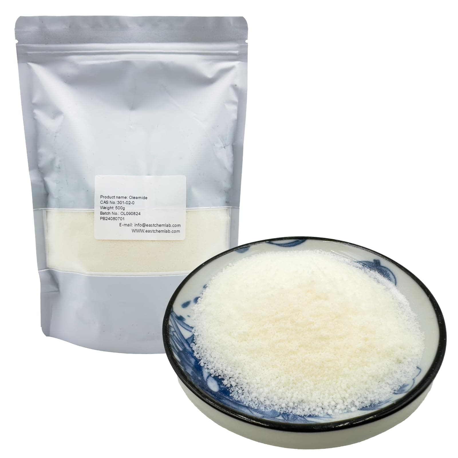 98.5% purity industrial grade of Oleic acid amide, Oleamide,CAS:301-02-0 (500g)