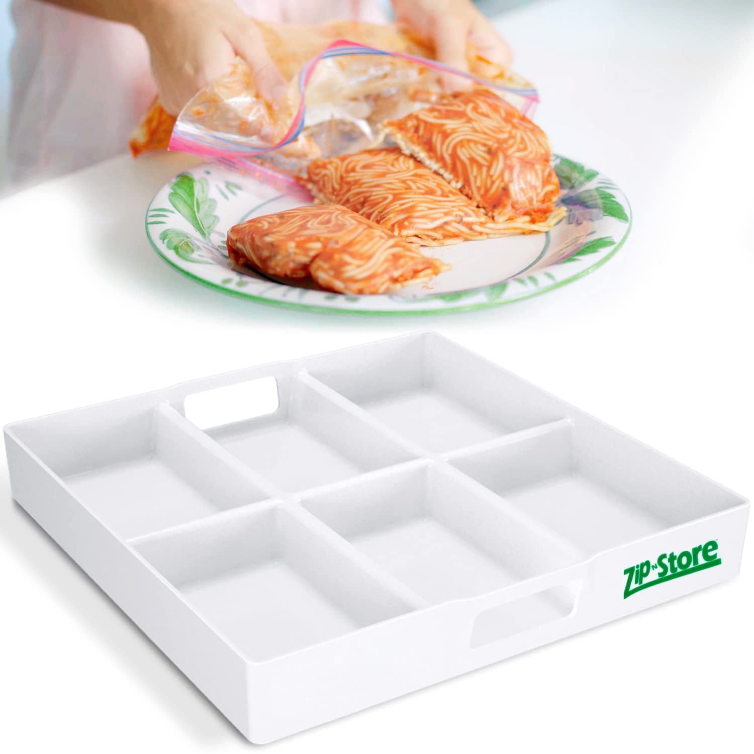 Freeze n Serve - Organize Your Freezer - Freeze In Bulk, Serve In Portions, Perfect For Meal Prep + Portion Control + Organization, Freeze Leftovers, Like An Icecube Tray For Food
