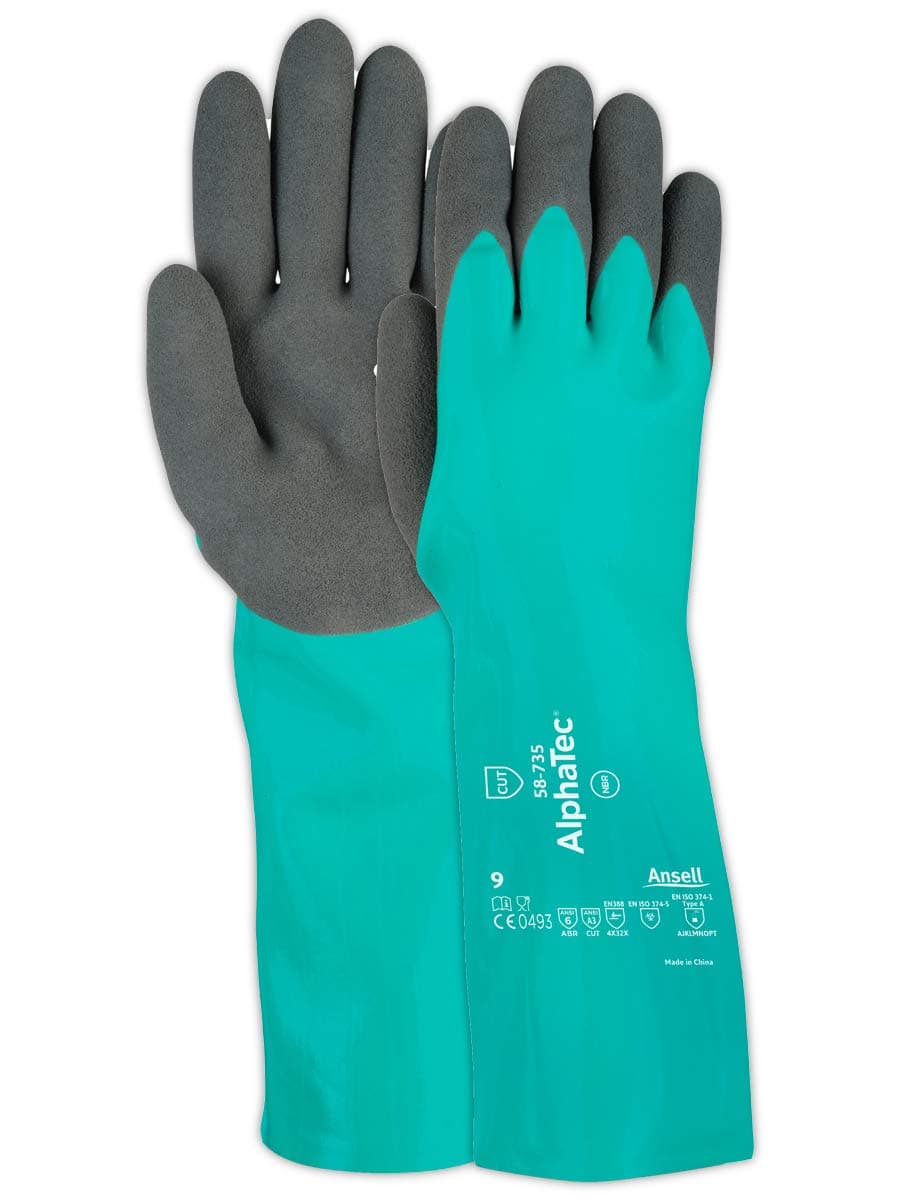 Ansell Gloves AlphaTec 58-735 Gloves with INTERCEPT Liner and Ansell Grip Technology Palm - Cut Level 3
