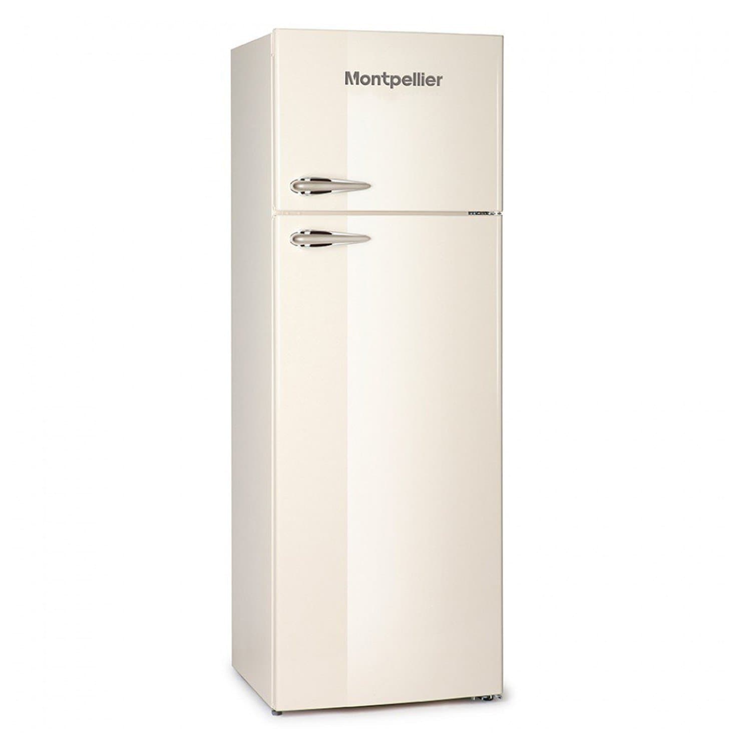 Montpellier MAB345C 305 Litre Freestanding Fridge Freezer Retro Top Mount 80/20 Split Frost Free 60cm Wide - Cream [Energy Class A+]