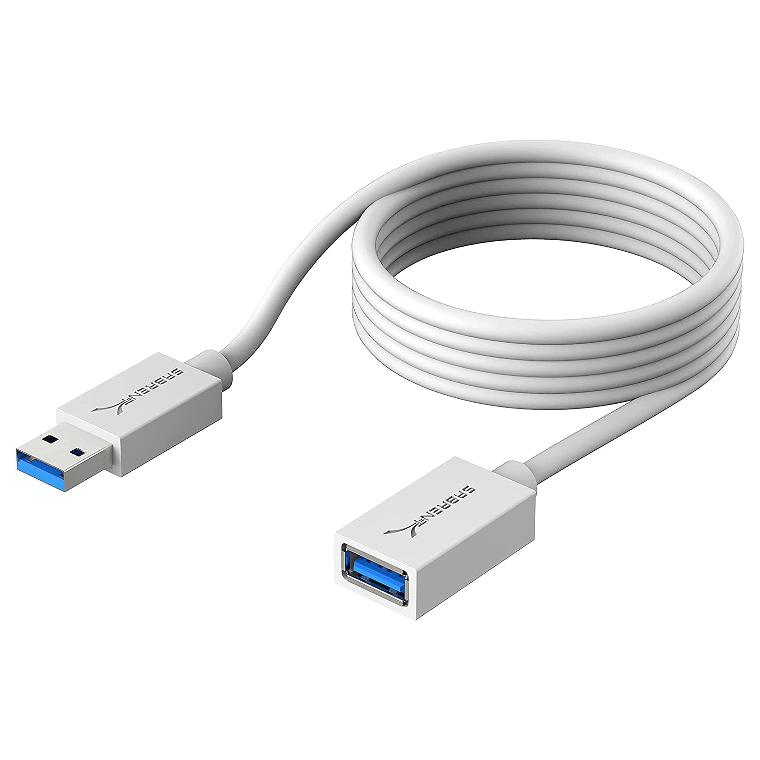 Sabrent 22AWG USB 3.0 Extension Cable - A-Male to A-Female [White] 6 Feet (CB-306W)