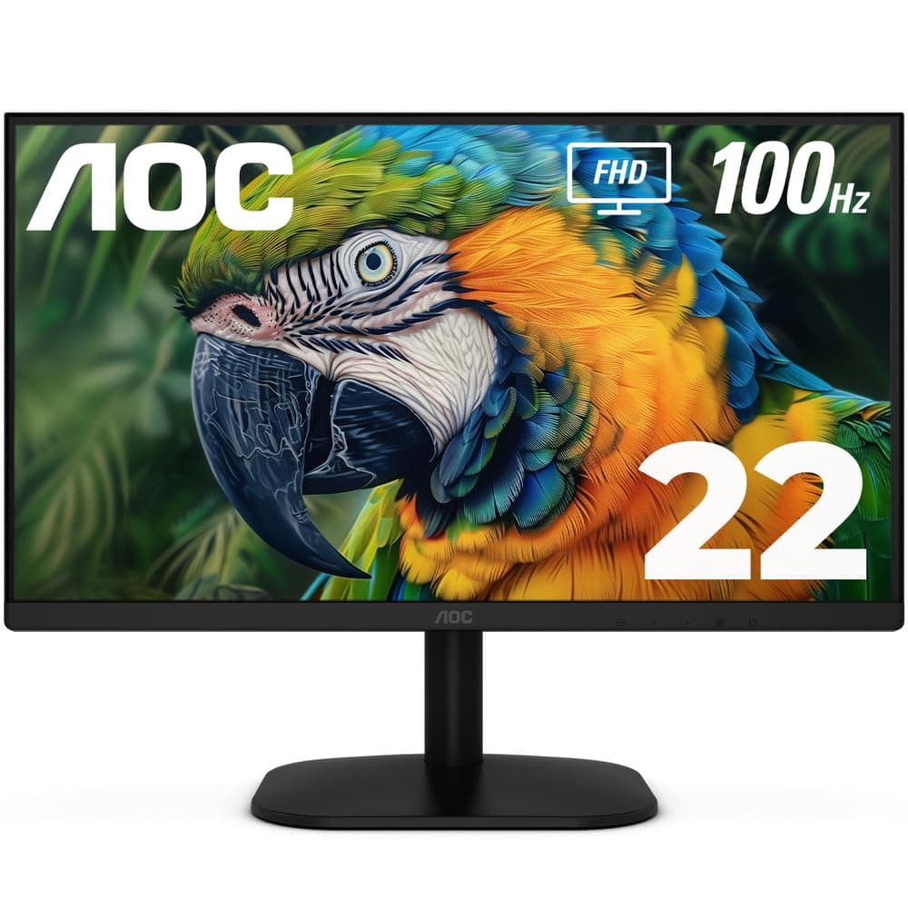 22B2HM2 22" Full HD (1920 x 1080) 100Hz LED Monitor, Adaptive Sync, VGA x 1, HDMI x 1, Flicker-Free, Low Blue Light, HDR Ready, VESA, Tilt Adjust, Earphone Out, Eco-Friendly