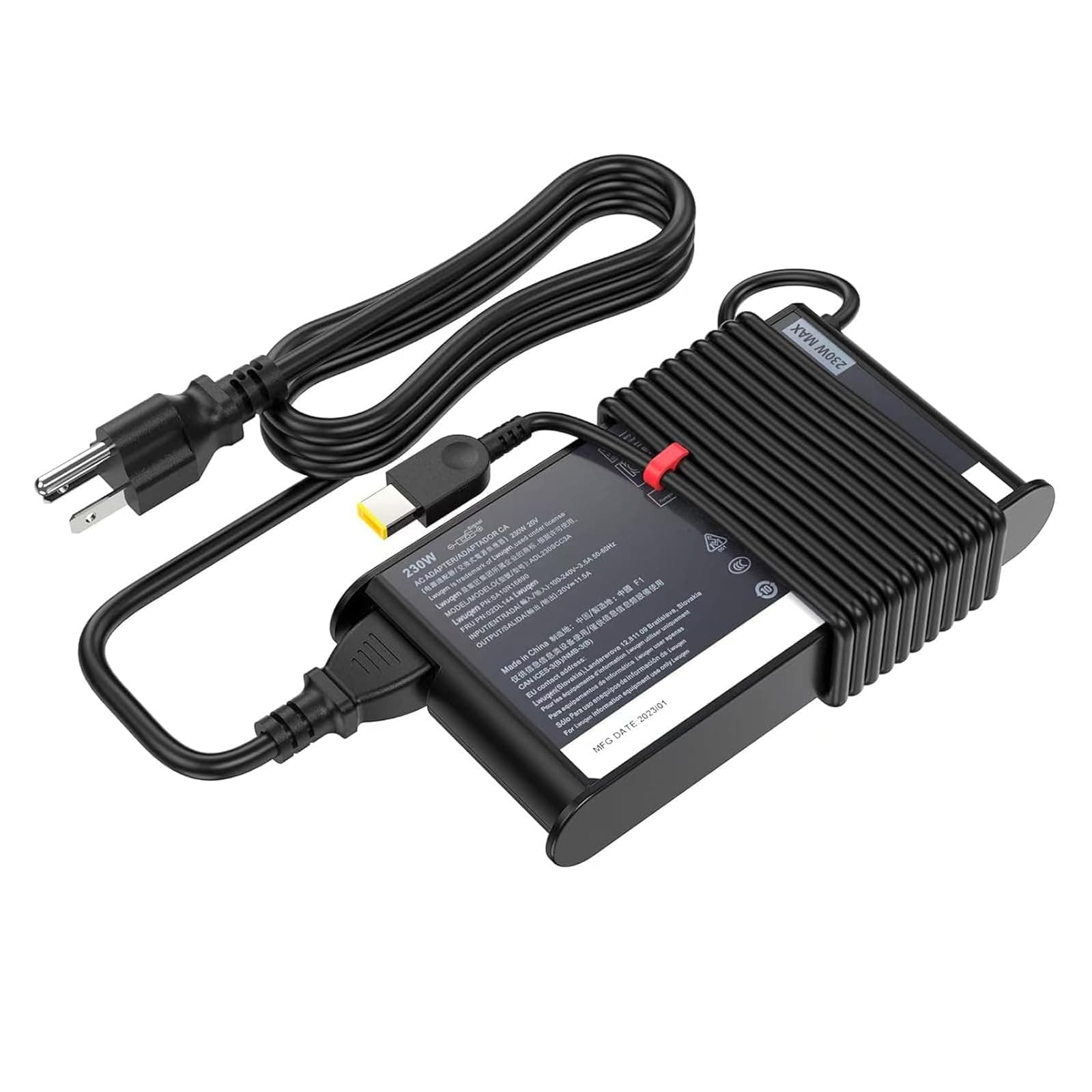 Slim 230W for Lenovo Legion 5 5i 7 Slim 5 Slim7 Y7000p Y9000K Legion C7 S7 Y545 5i Y545 Y550 ThinkPad X1 P1 P15 P17 P52 P53 P71 P72 P73 ThinkBook 16p 20V 11.5A Laptop Power Supply Adapter