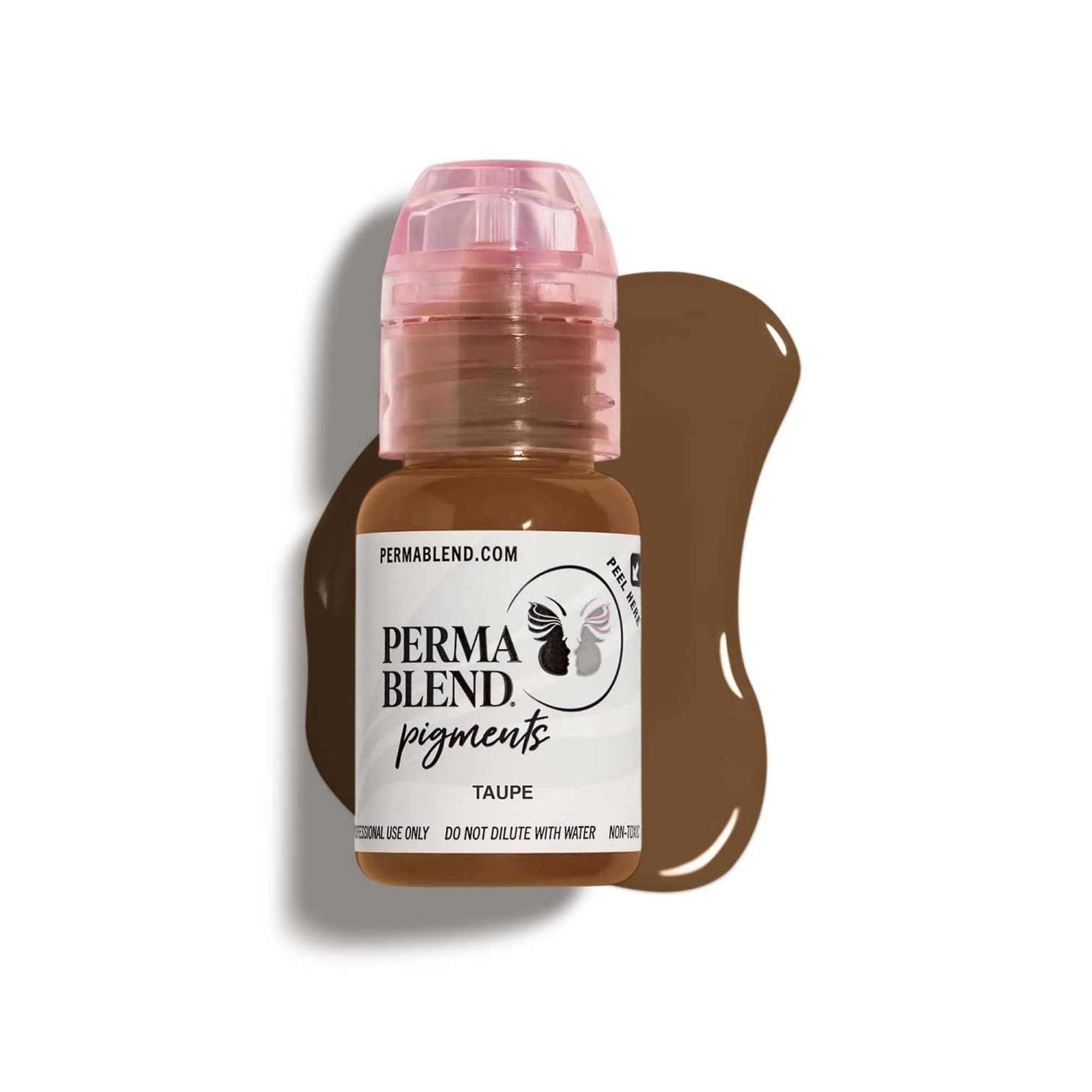 Taupe Tattoo Ink - Cool Light Brown Pigment for Eyebrow Tattooing - High Density Color, Made in The USA - Vegan-Friendly Tattoo Supplies & Equipment (0.5 oz)