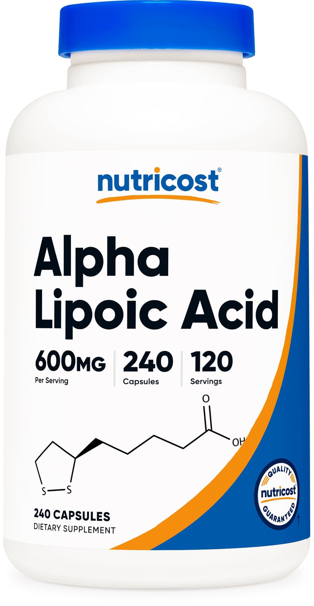 Alpha Lipoic Acid 600mg Per Serving, 240 Capsules - Gluten Free, Vegetarian Capsules, Soy Free & Non-GMO