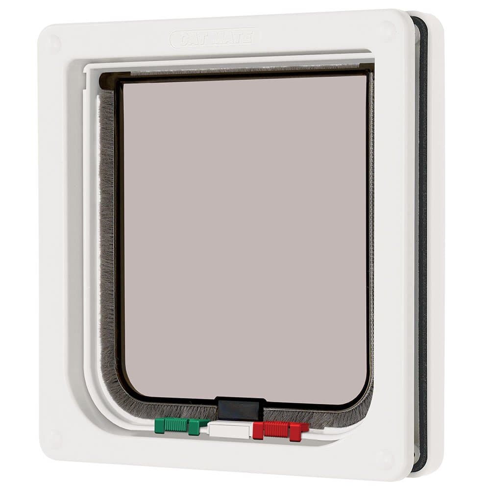 Pet Mate Limited Cat Mate 4 Way Locking Cat Flap, White by Cat Mate, white