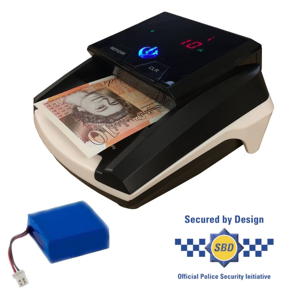 Safehaus NCH026 Police Approved Automatic Currency Detector Rechargeable Battery