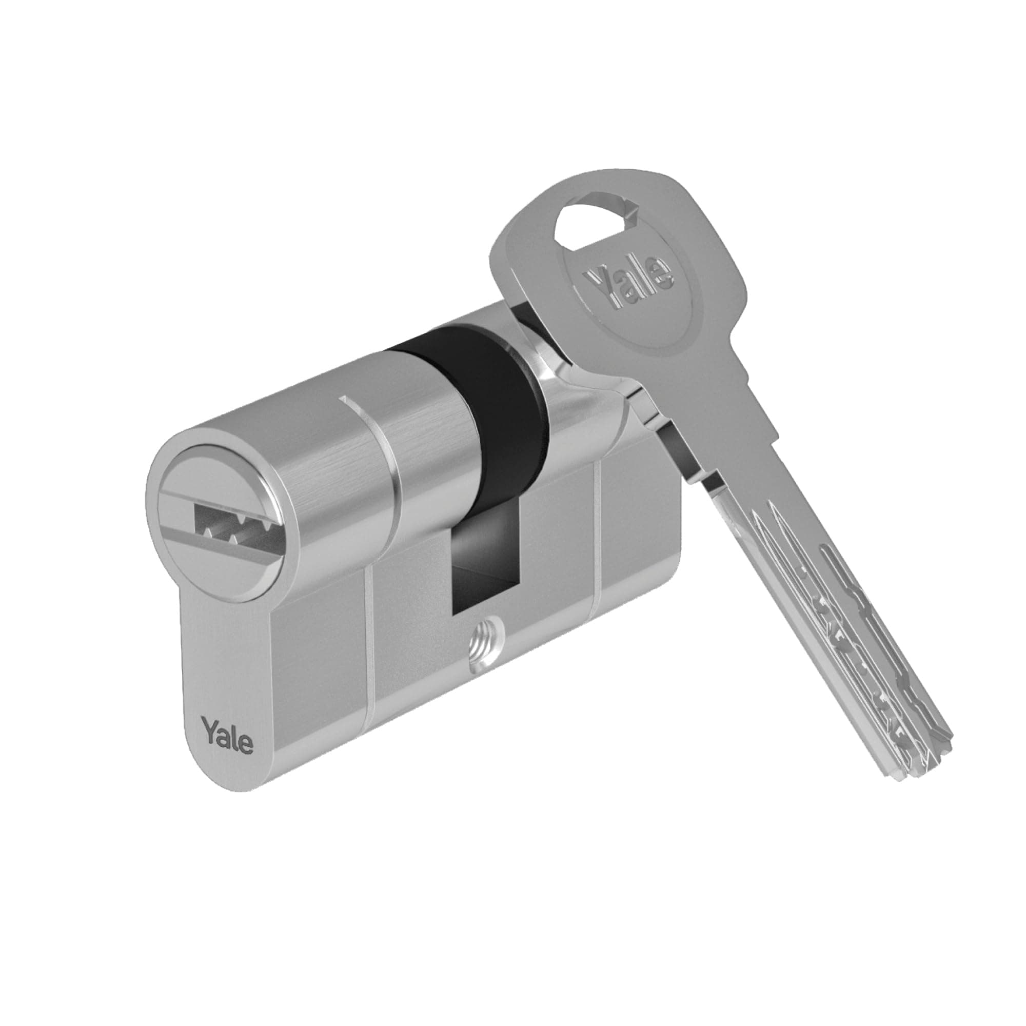 Yale 10-2172-3030-00-2201 YC2100 DB 30X30 NI Lock Cylinder 30 x 30 mm, 10 Pins-Exterior, Interior Door, Entrance Door-YC2100-5 Reversible Keys, Nickel-Plated