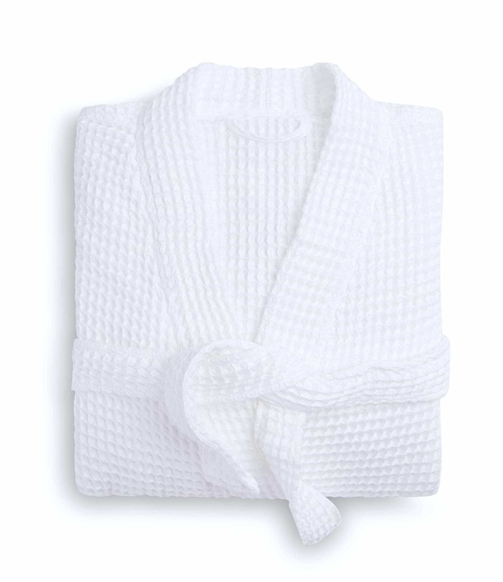 A & B TRADERSLightweight Cotton Summer Unisex Waffle Spa Bathrobe One Size