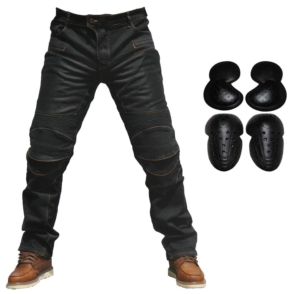 2019 Men Motorcycle Riding Jeans Armor Racing Cycling Pants with Upgrade Knee Hip Protector Pads