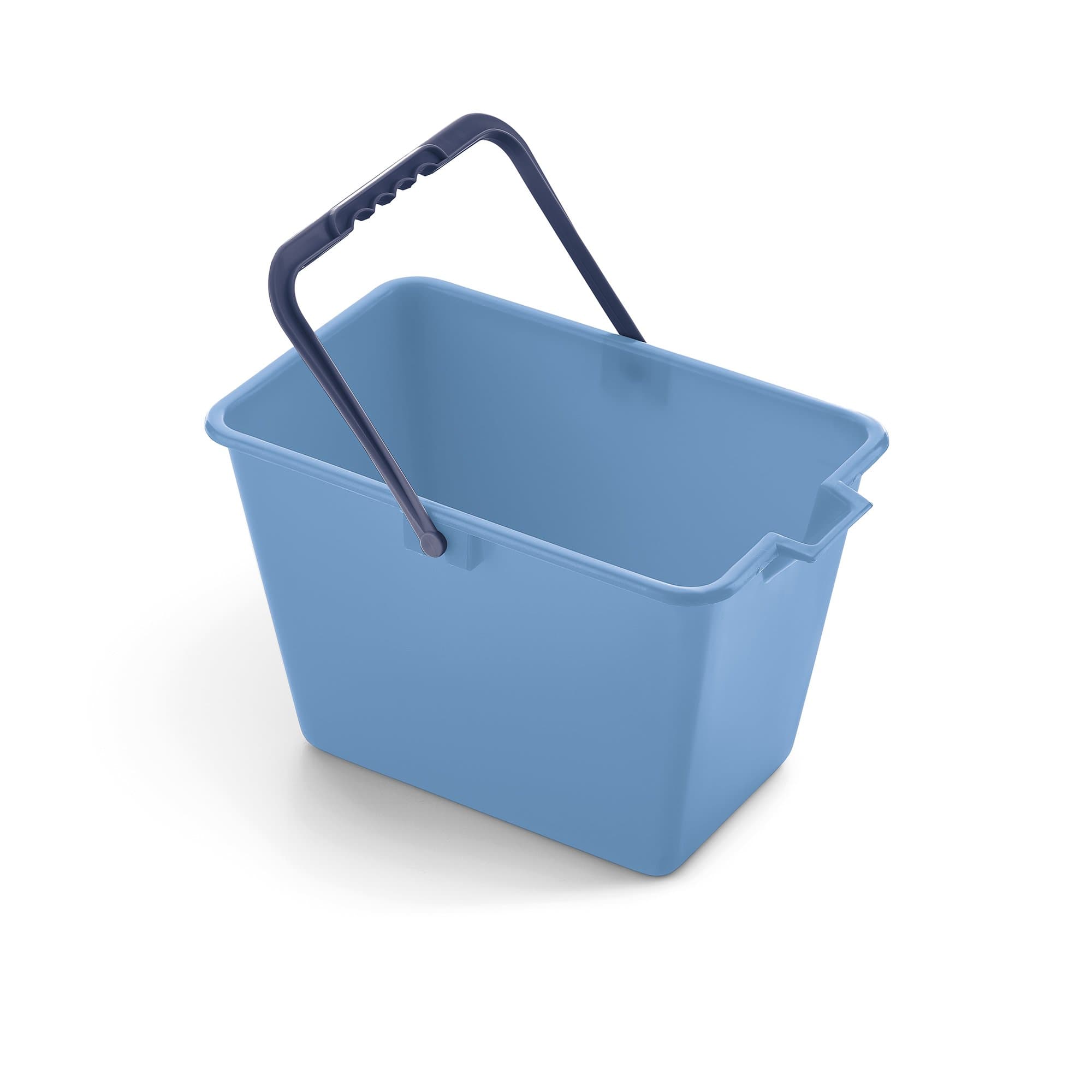 Mery | Mini Bucket | Multipurpose Bucket | Cleaning Bucket | Polypropylene | Anatomical Handle | 4 Litres | Blue | Measurements: 19.5Lx17.2Wx27.5H cm