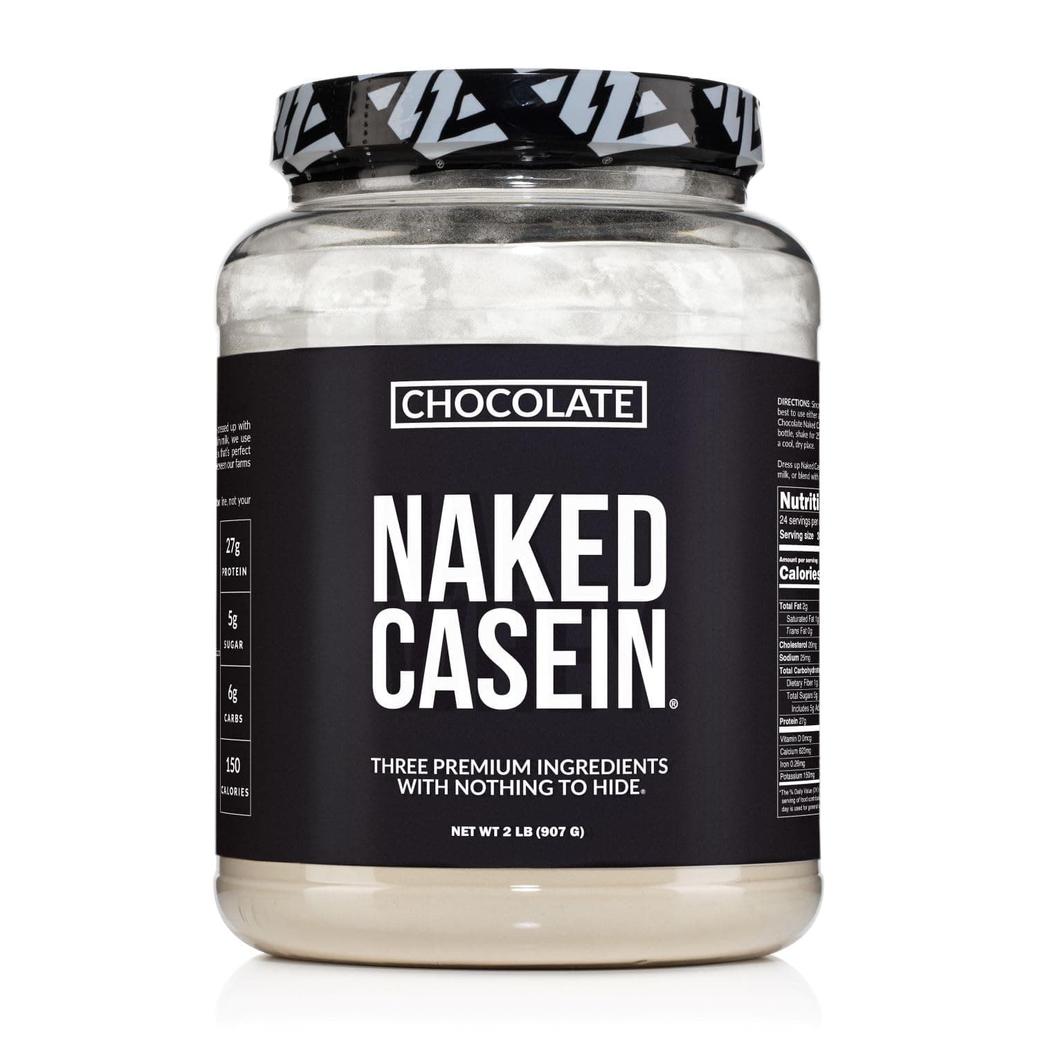 Casein - 2Lb Micellar Chocolate Casein Protein - Bulk, NSF Certified, GMO-Free, Gluten Free, Soy Free, Preservative Free - Stimulate Muscle Growth - Enhance Recovery - 24 Servings