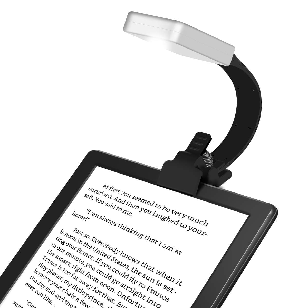 LED Book Light Portable Clip Book Reading Light USB Rechargeable Kindle Reading Lamp with Eye-Care Brightness for Kindle, Book, iPad and Outdoor Lighting