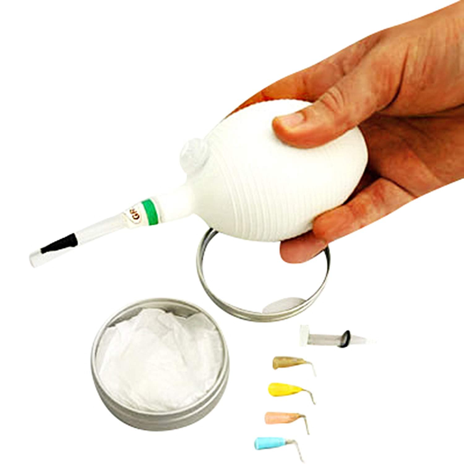 Garden Trends Vacuum Hand Seeder with 5 Different Tip Attachments for Flower and Small Vegetable Seeds- Seed Flats Faster- Magnifier Attachment for Small Seed Included