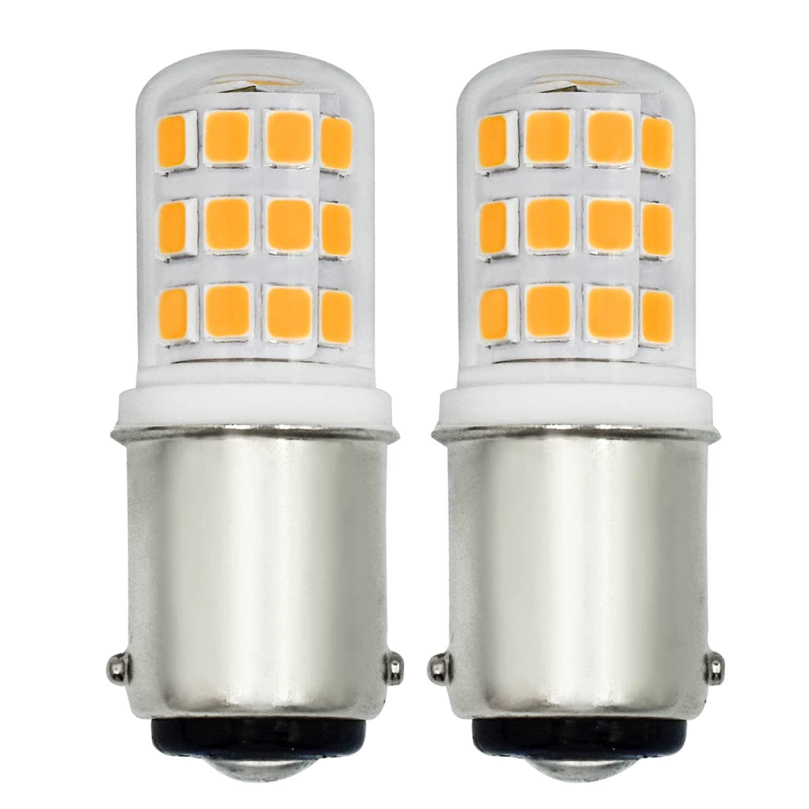ASAIHKUNTiny 3W LED Bulb B15 Small Bayonet Socket SBC Double Connect Replacement for 15W-30W BA15D AC230V Warm White 3000K Night Lights Sewing Machine Bedside Lamp Non-dimmable (Pack of 2