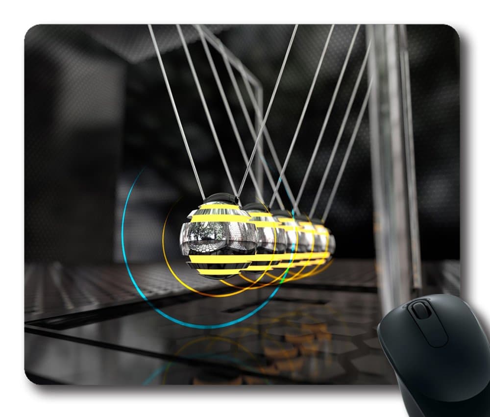 Evolution Of Newtons Cradle Mouse Pad - Latest Custom Non-slip Design Natural Eco Rubber / Durable Computer Desk Stationery Accessories / Laptop Mouse pad and Pc Desktop mouse pad / Gifts For Gaming mouse pads / Support Wired Wireless or Bluetooth Mouse and Gaming Mouse