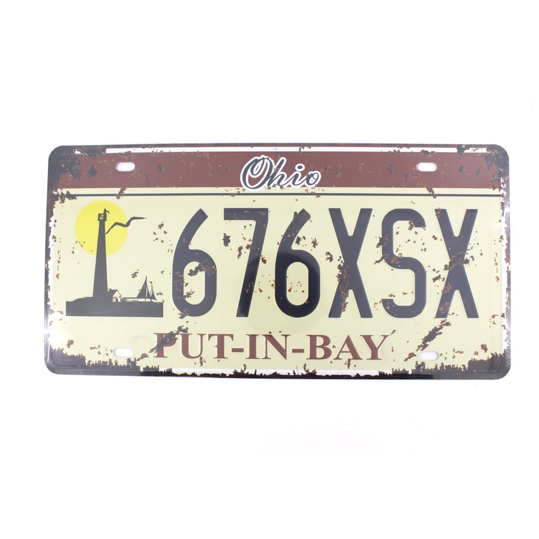 6x12 Inches Vintage Feel Rustic Home,bathroom and Bar Wall Decor Car Vehicle License Plate Souvenir Metal Tin Sign Plaque (Ohio 676XSX)