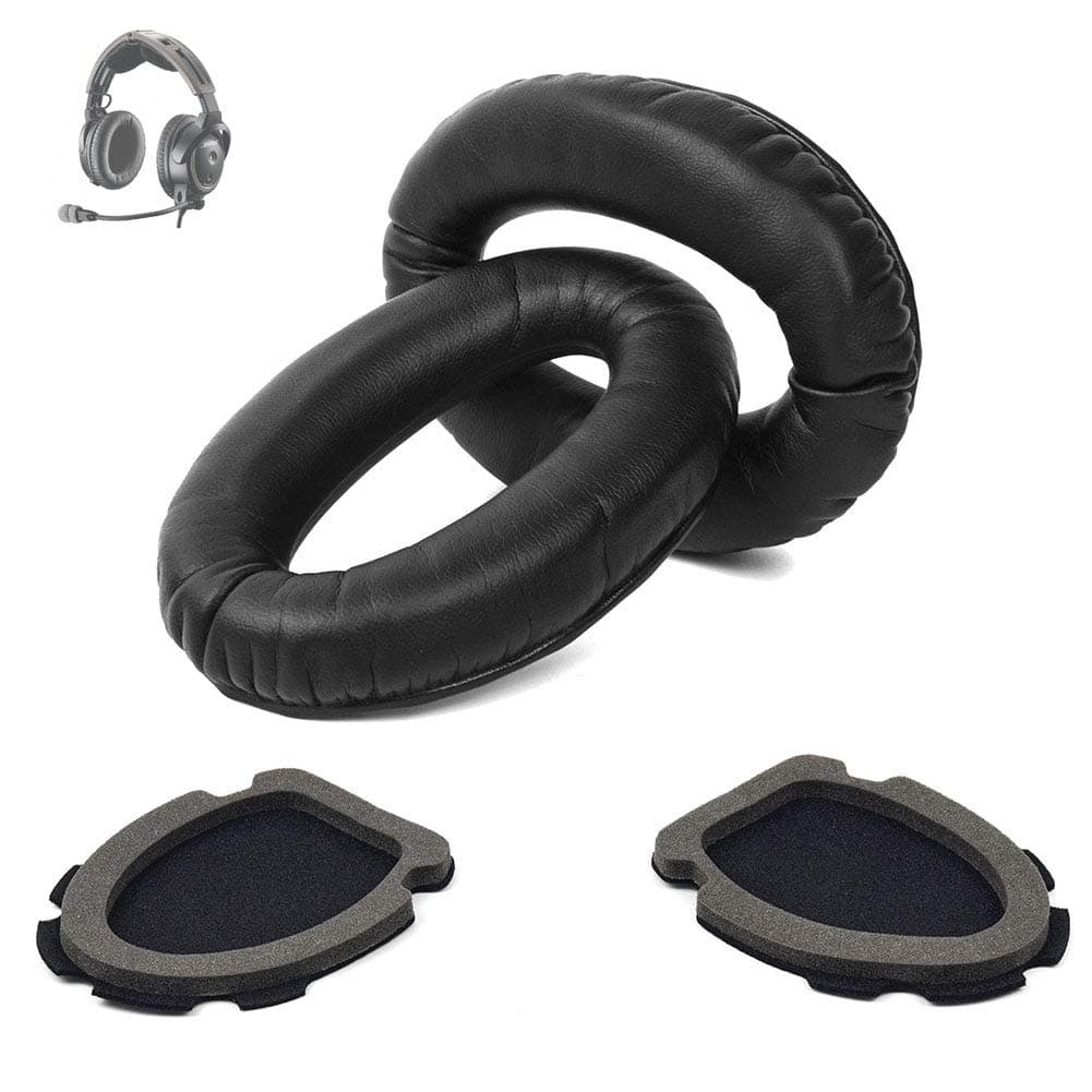 KAPON A20 Headset Replacement Ear Pads Ear Cushions Kit Compatible with Bose Aviation Headset X A10 A20 Headphone Ear Cups Ear Cover Earpads Repair Parts Memory Foam Earpads(Black)