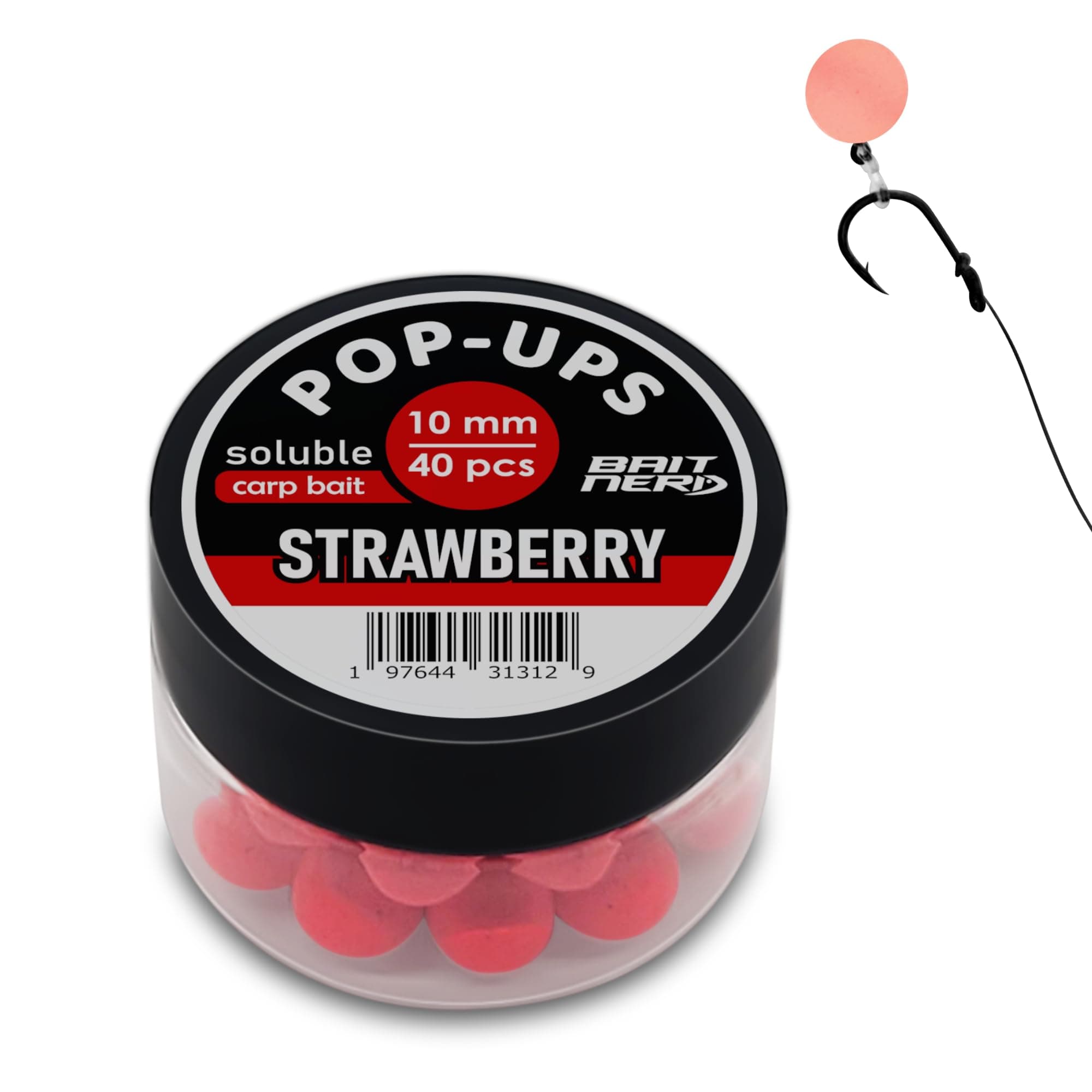 40pcs, 10mm, Natural Premium Floating Pop-Up Boilies | Carp Fishing Bait | for Hair Rig, Chod Rig, Flat Feeder | Carp, Buffalo, Catfish