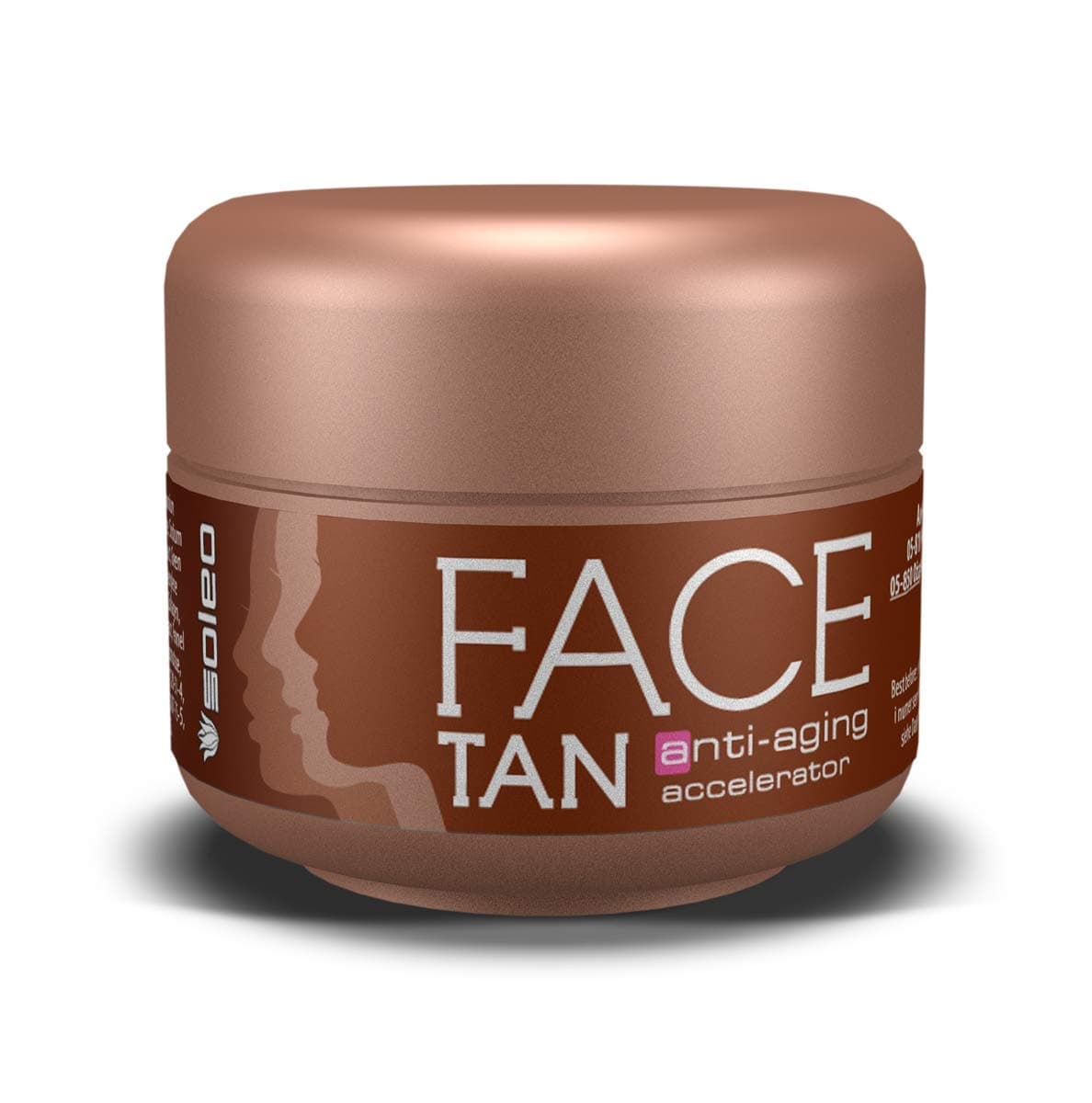 SoleoFace Tan anti-aging accelerator for sunbed tanning 15ml jar/pot