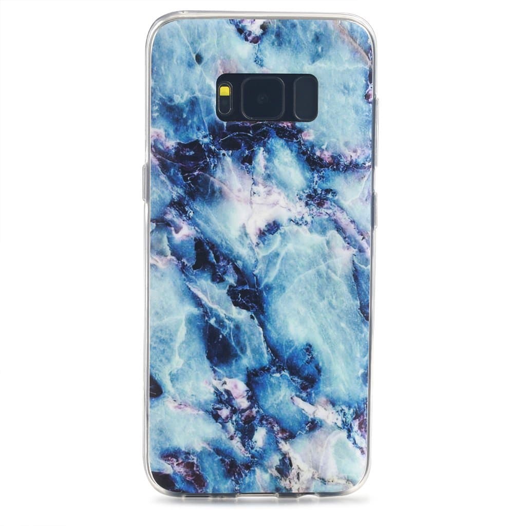 6.2" Samsung S8 Plus SGSELLER™ TPU IMD Slim-Fit Ultra-Thin Anti-Scratch Shock Proof Dust Proof Anti-Finger Print Matte Case Casing (Marble - Ocean)