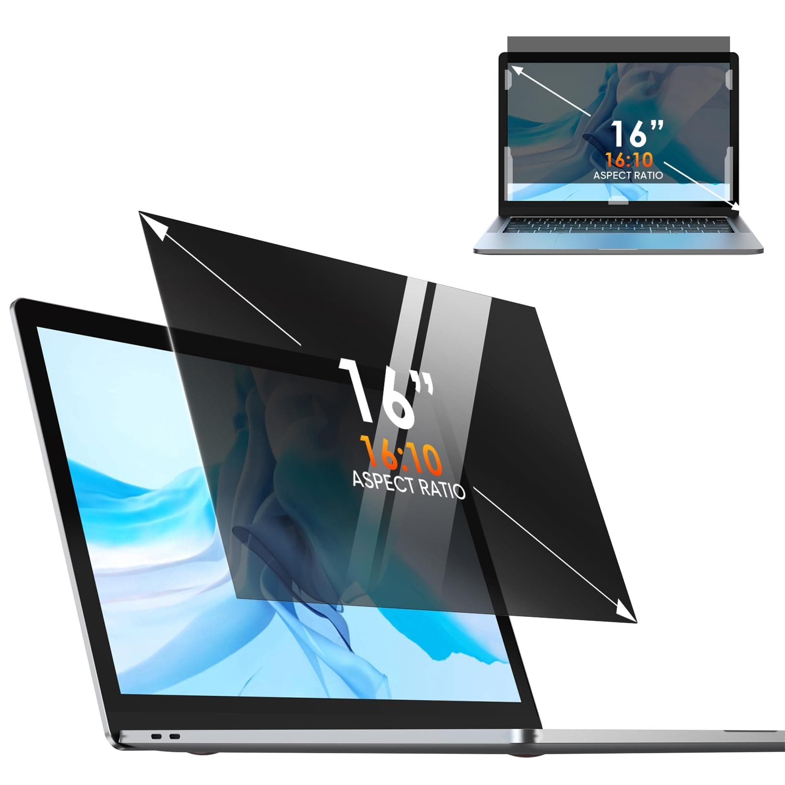 16 Inch laptop privacy screen - 16:10 Aspect Ratio