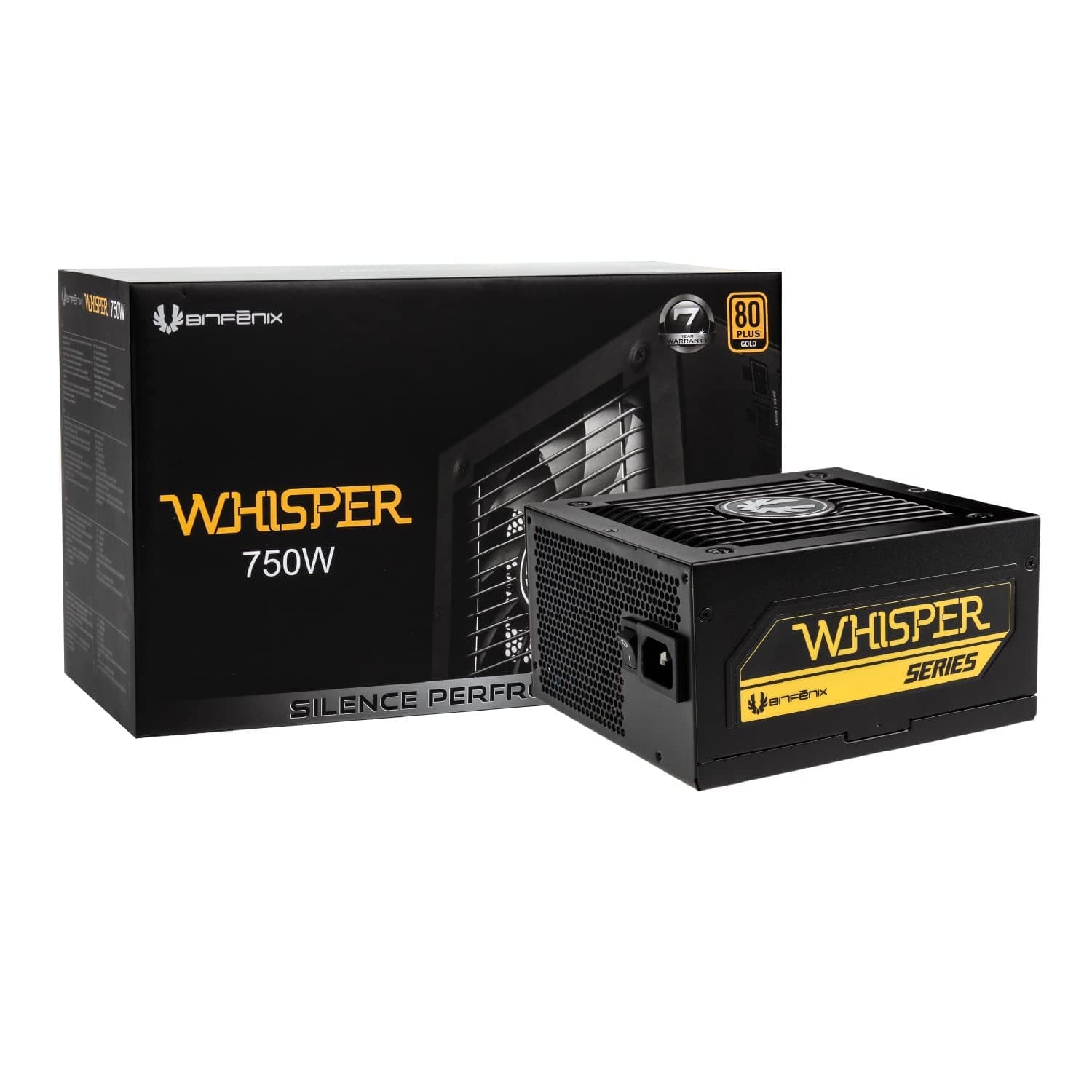 BitFenix Whisper M 80 Plus Gold Full Modular 750W PSU, BP-WG750UMAG-7FM