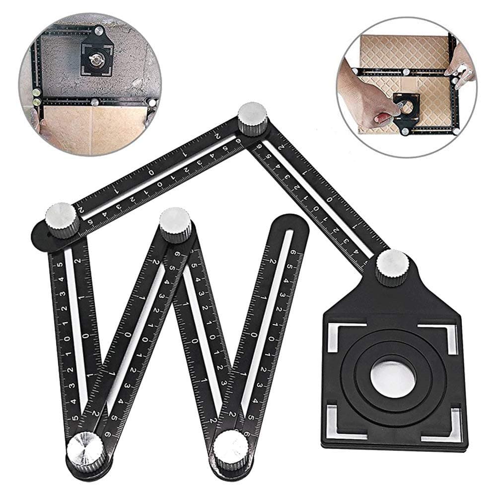 Alloy Multi Functional Ruler，Universal Angler Ruler for Linear Measurement.