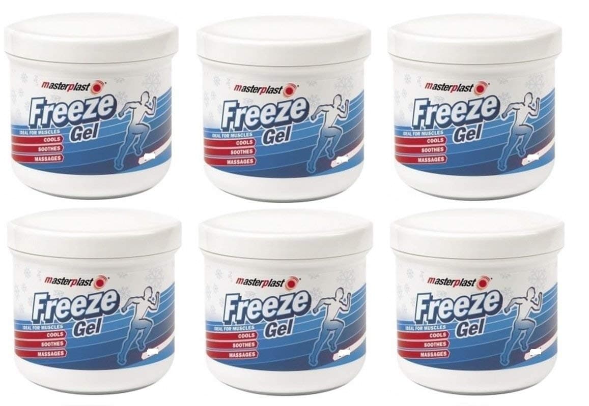 6 x Freeze Gel 200ml Tubs - Body Lube - Lubricant - Adults - Active Individuals, Sensitive Skin Users - Unisex