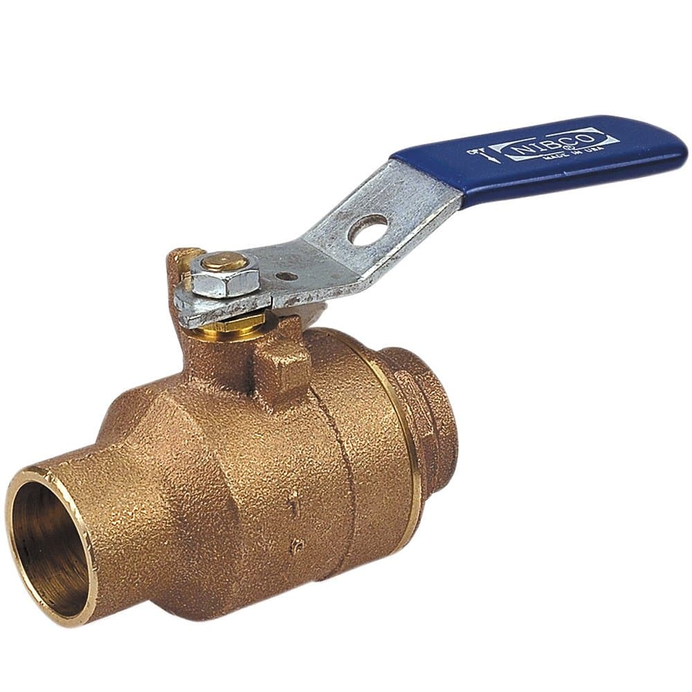 NIBCO585-70 Cast Bronze Ball Valve, Two-Piece, Lever Handle, 1" Female Solder Cup