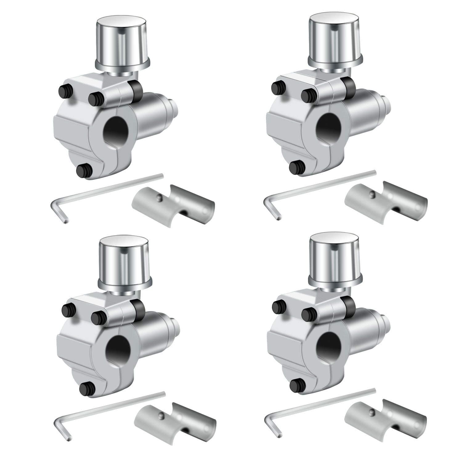 4 Pack BPV-31 Bullet Piercing Valve Line Tap Valve Kits Adjustable Valve for Air Conditioners HVAC 1/4", 5/16", 3/8" Tubing