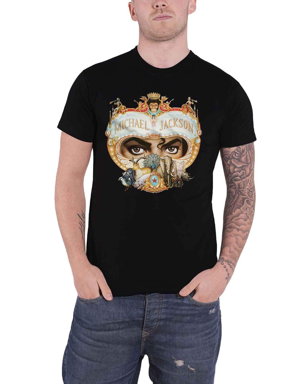 Michael Jackson T Shirt Dangerous Logo New Official Mens Black