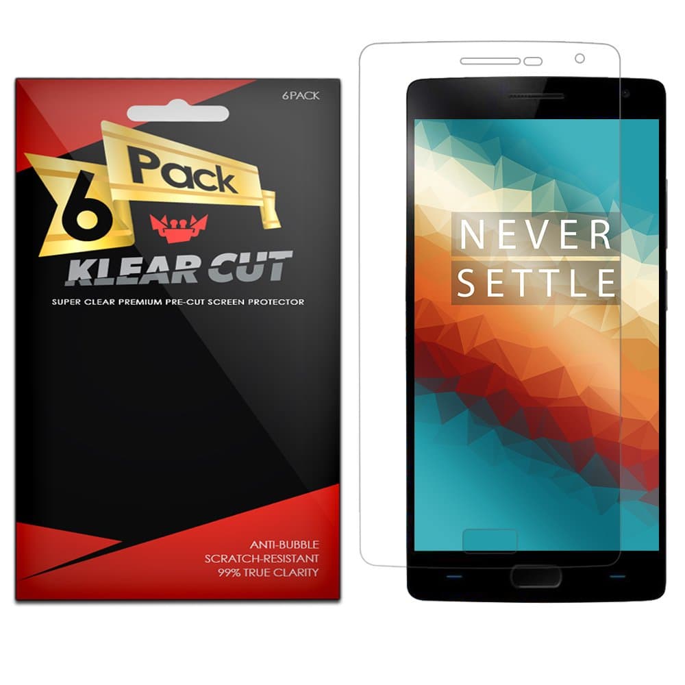 Klear Cut [6 Pack] - Screen Protector for OnePlus 2 / OnePlus Two - Lifetime Replacement Warranty - Anti-Bubble & Anti-Fingerprint High Definition (HD) Clear Premium PET Cover - Retail Packaging